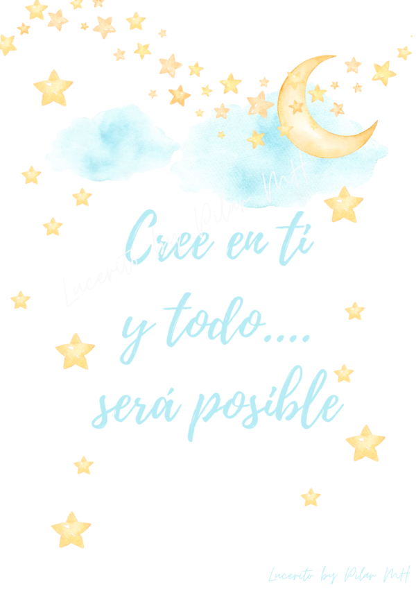 Lámina mensaje positivo Cree en ti y todo será posible