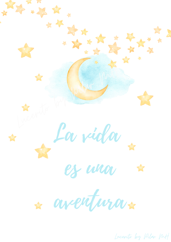 Lámina mensaje positivo La vida es una aventura