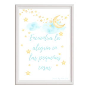 Lámina mensaje positivo Encuentra la alegría en las pequeñas cosas