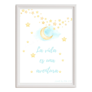 Lámina mensaje positivo La vida es una aventura