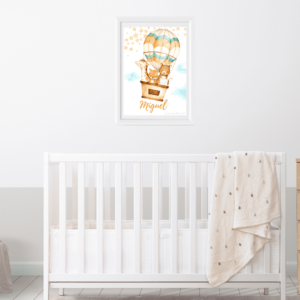 Lamina-personalizada-habitación-globo-naranja