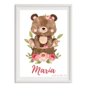 lamina-personalizada-marco-osa-con-flores