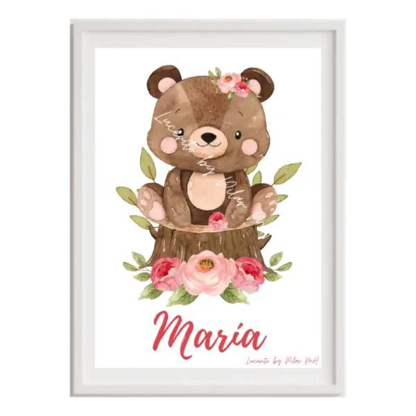 lamina-personalizada-marco-osa-con-flores