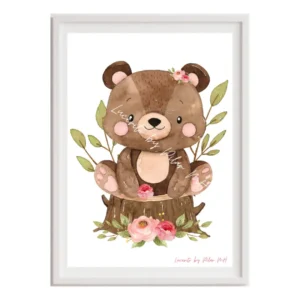 lamina-a4-osa-con-flores