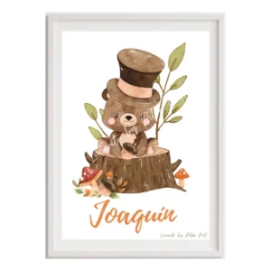 lamina-personalizada-a4-oso-sombrero